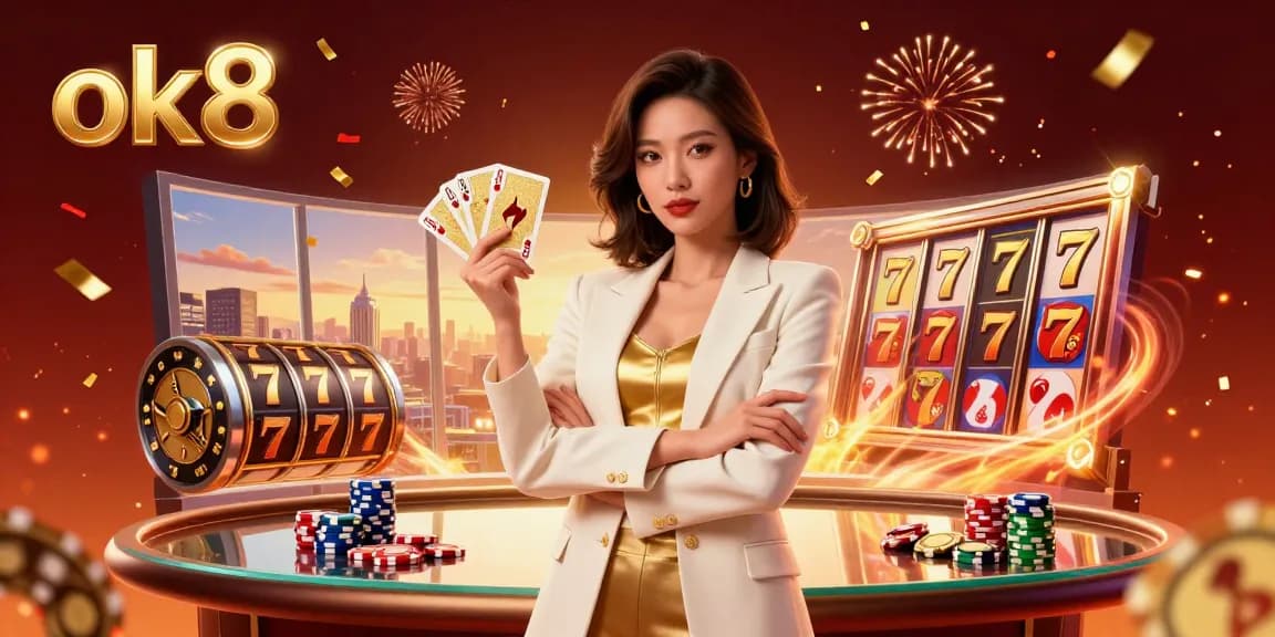 Experience the thrill of gambling at ok8 with stunning digital casino elements and vibrant visuals.