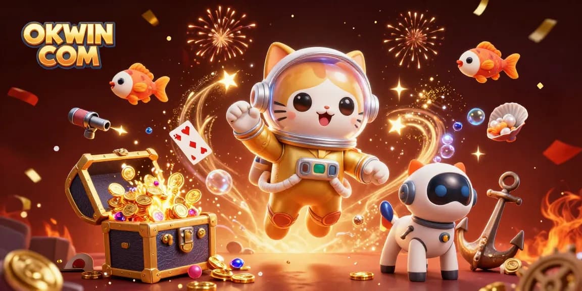 Experience thrilling gaming adventures with OKWIN COM in a vibrant cosmic casino world.