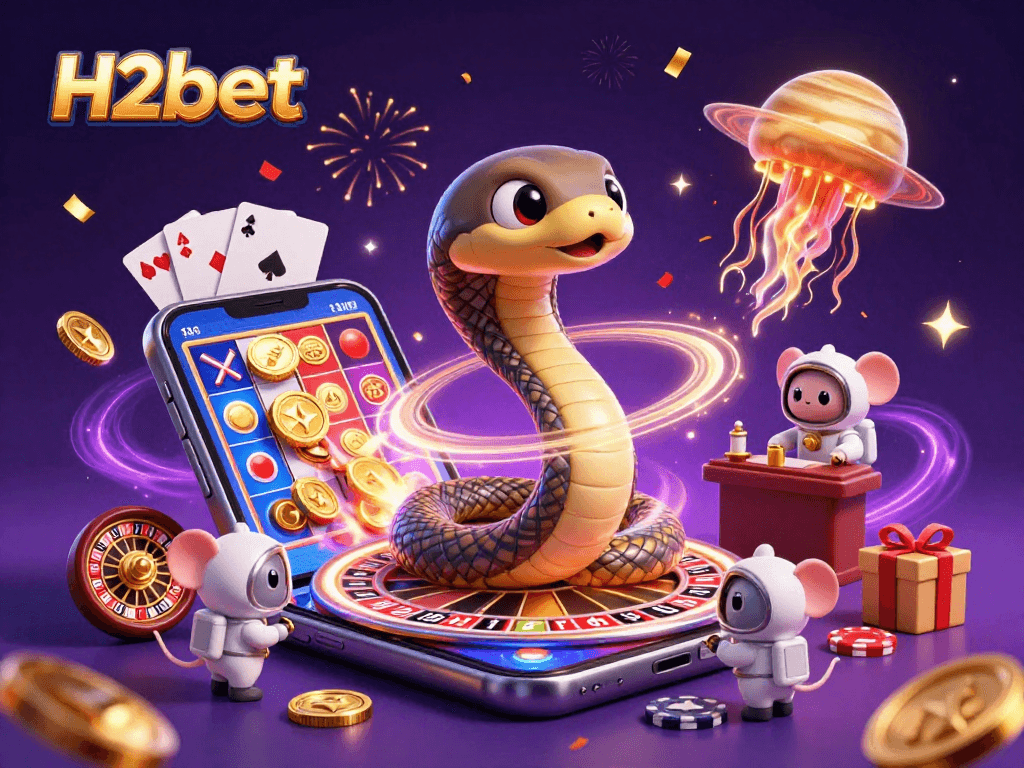 H2bet offers thrilling betting action with engaging gaming elements in a whimsical casino universe.