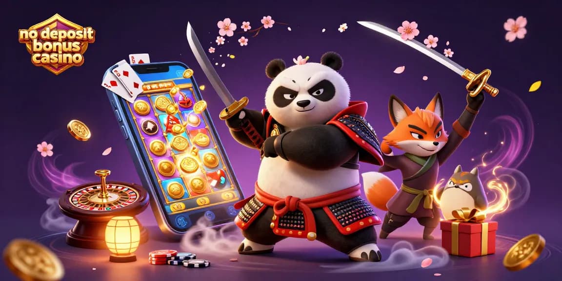 Experience thrilling gameplay at a no deposit bonus casino with samurai and mystical characters.