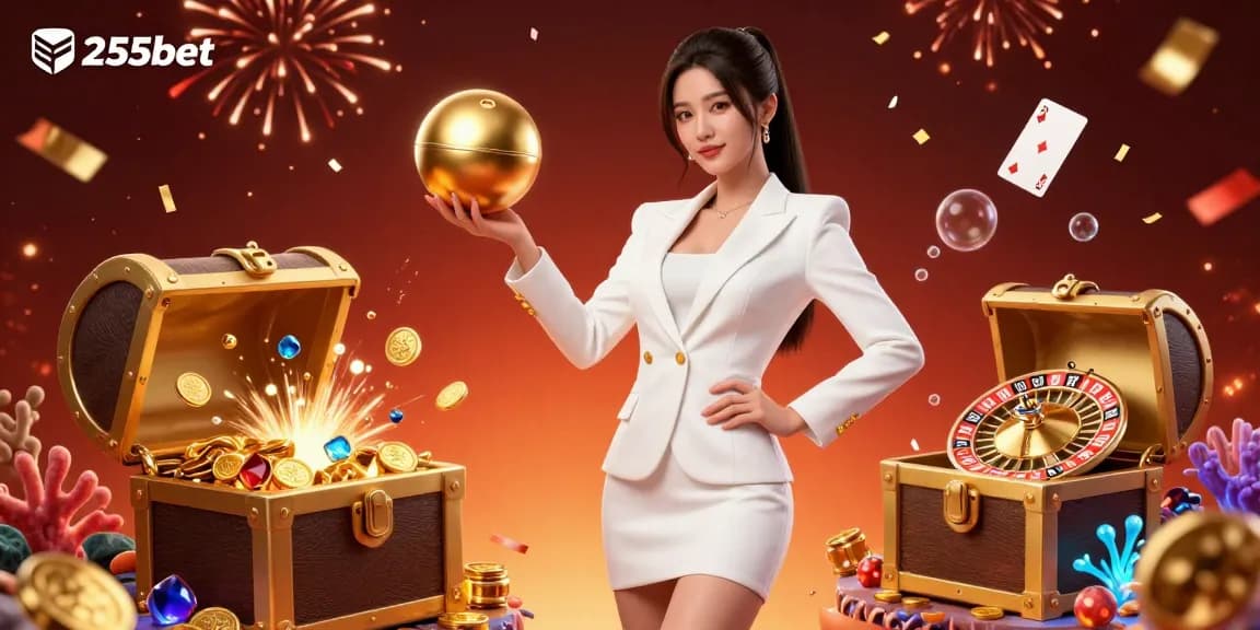 Viva a emoção do 255bet com uma ilustração glamourosa que mostra uma mulher confiante em um ambiente de cassino elegante.