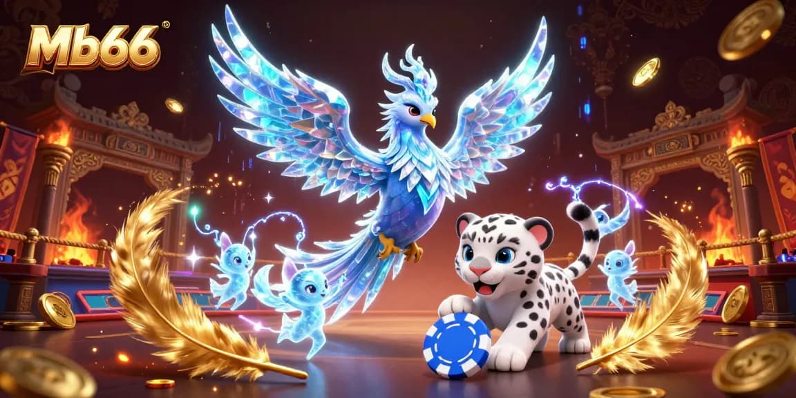 Engage in thrilling gameplay at Mb66 with a captivating casino scene featuring vibrant characters and dynamic elements.