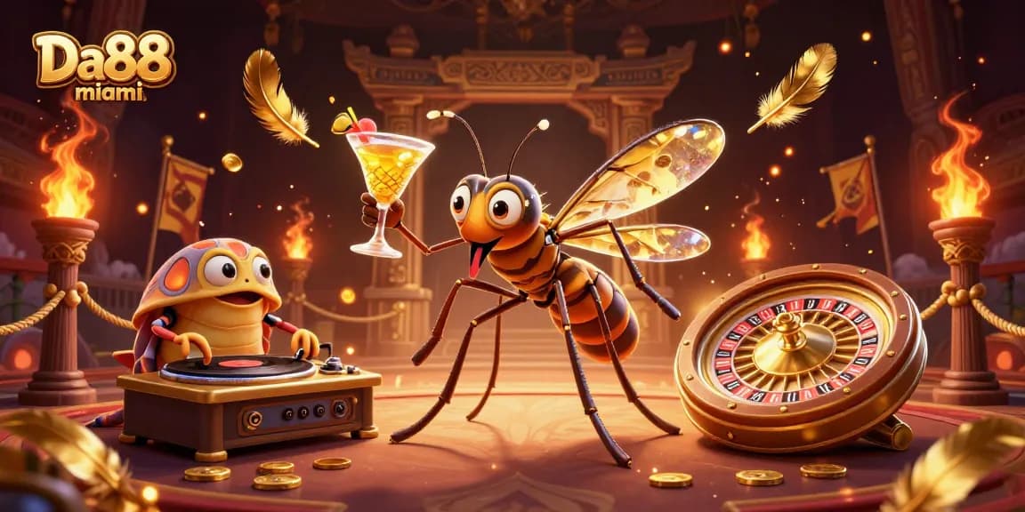 Experience the excitement of gambling with Da88 miami, featuring unique casino characters and vibrant action.