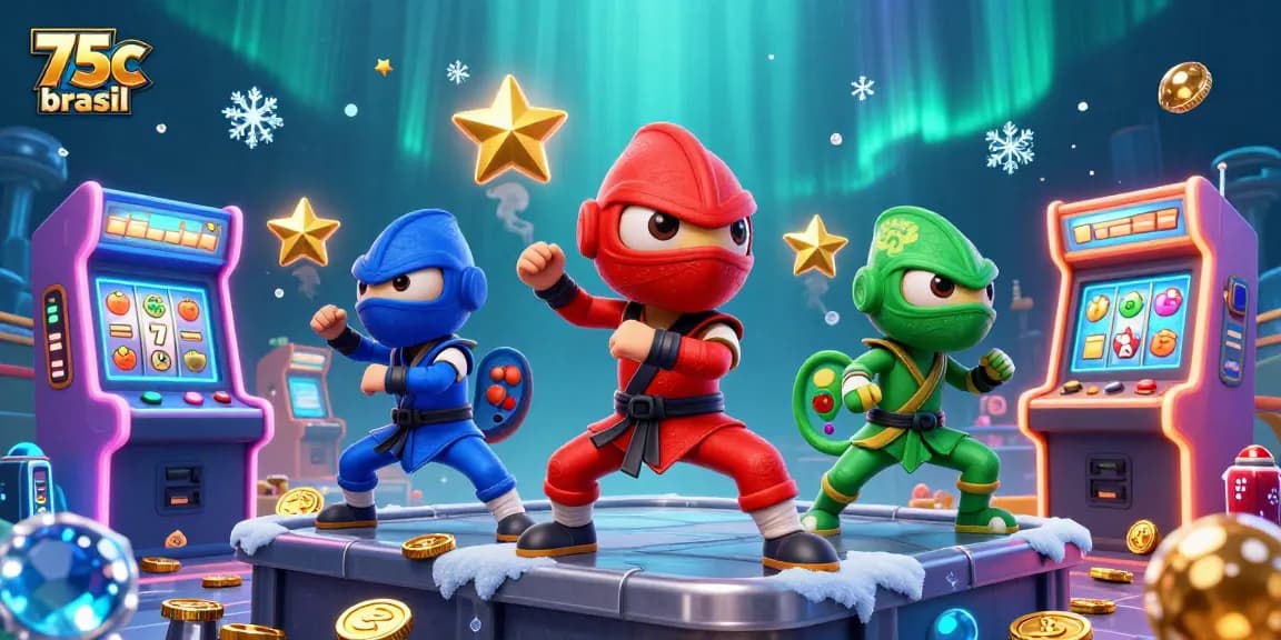 Engage with 75c brasil gaming action featuring colorful characters immersed in a casino experience.