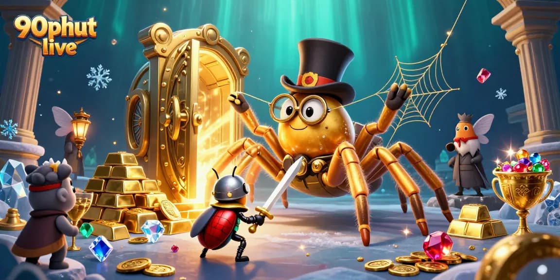 Enjoy thrilling 90phut live casino gameplay with stunning visuals of treasure and excitement.