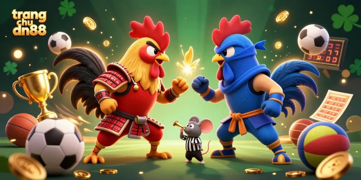 Engage in thrilling gameplay at trang chu dn88 with exciting battles represented by fighting roosters.