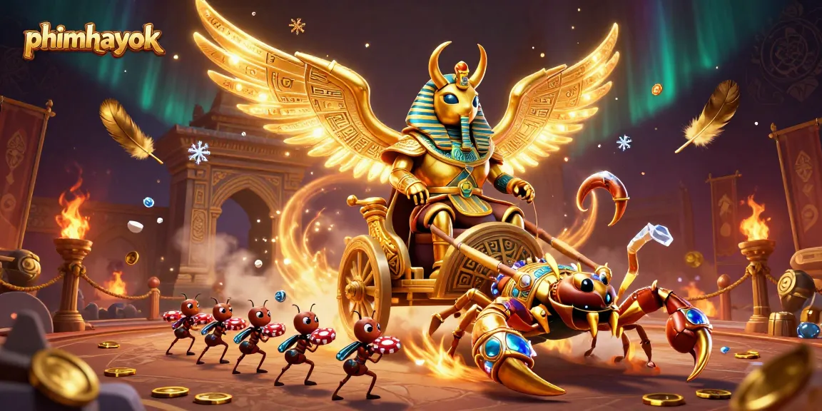 Experience thrilling action at phimhayok as a golden scarab beetle triumphs in a rich casino atmosphere.