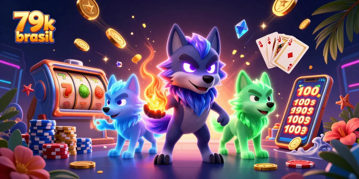 Experience thrilling slots with 79k brasil in this vibrant 3D casino scene featuring lucky symbols.