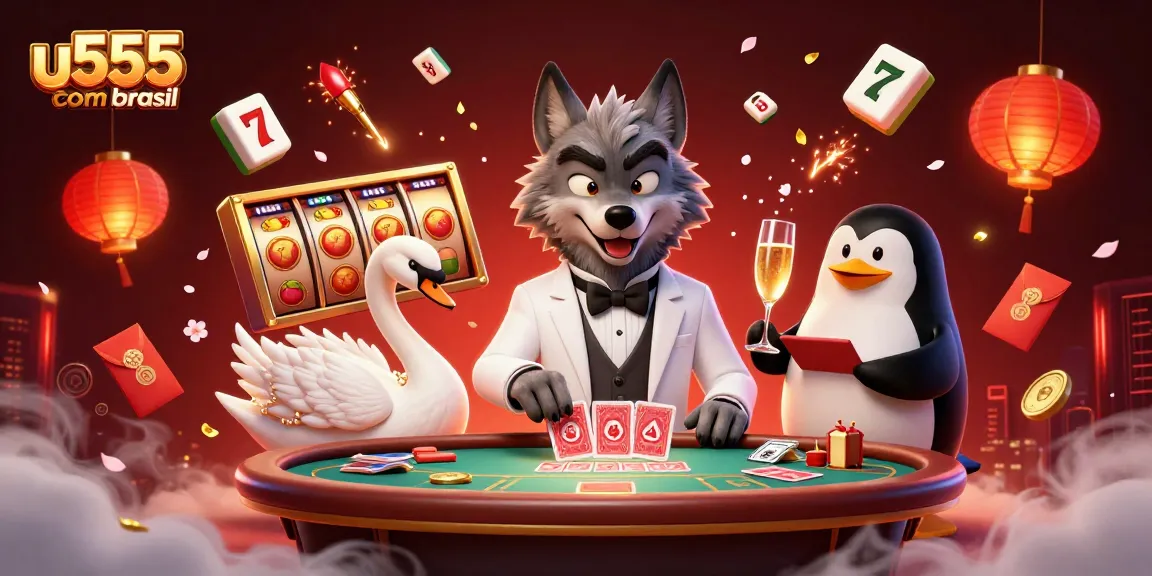 Experience vibrant gaming excitement with u555com brasil featuring lively characters and rich casino elements.