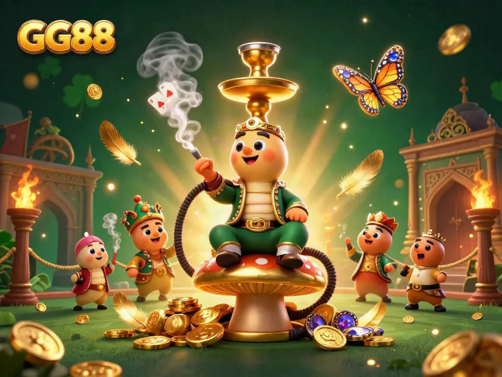 Experience thrill with GG88 in a vibrant 3D casino illustration featuring engaging game elements.