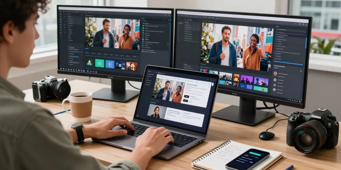 Baixar vídeo com aplicativo Muka em ambiente moderno e tech.