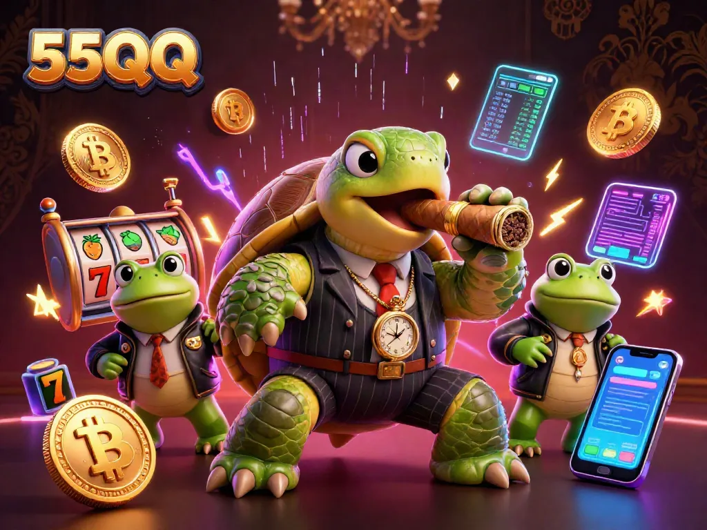 Engage with 55QQ casino gaming in a vibrant, animated showdown featuring unique 3D characters.