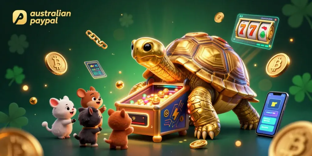 Experience excitement at australian paypal casinos as a golden tortoise offers thrilling pinball action.