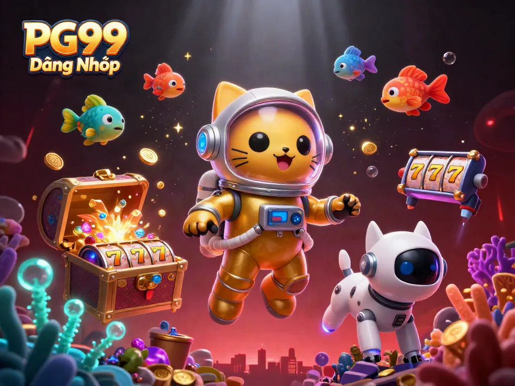 Engage in thrilling gaming with PG99 Đăng Nhập, featuring exciting characters and dynamic casino elements.