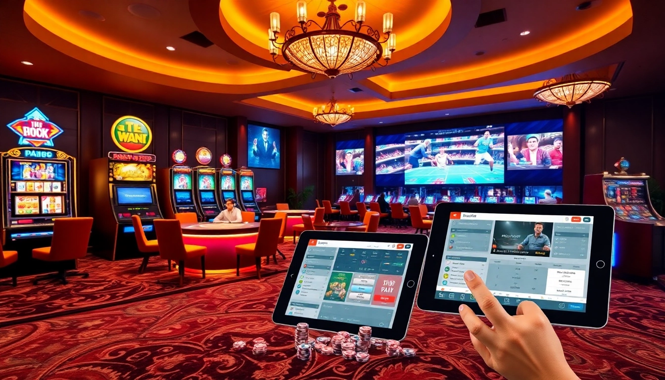 A sophisticated casino setup showcasing 288tbr.com with exciting casino games and online betting experiences.